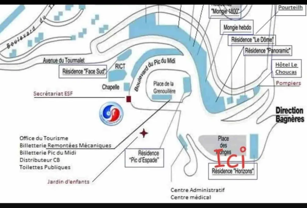 Appt chaleureux idéal pour 4 personnes au pied des pistes - draps et linges de toilette non fournis La Mongie Apartamento
